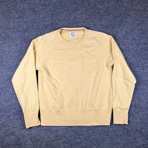 Champion Todd Snyder Sweatshirt Mens S Yellow Raglan Pocket Made in Canada